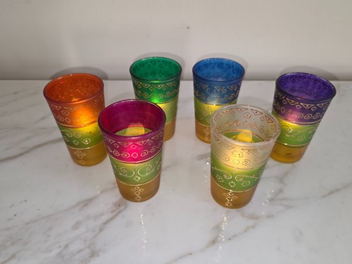 Moroccan tea glasses - moroccan, set