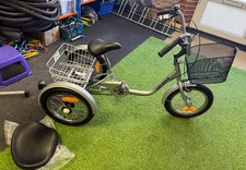 Mission kids tricycle trike, 18" wheels 9" frame, with baskets, single speed, 7+