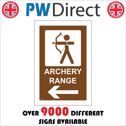 Sign archery range left - archery,