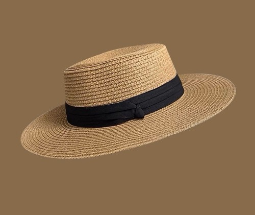 Straw boater hat 60cm wide - hat, xl