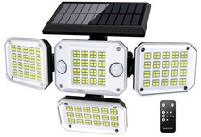Solar Security Lights Outdoor Dual Motion Sensor 296 Led 3500lm 7000k