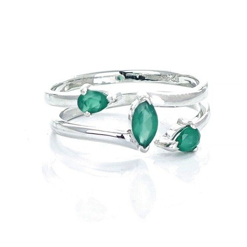 Onyx green ring adjustable - green,