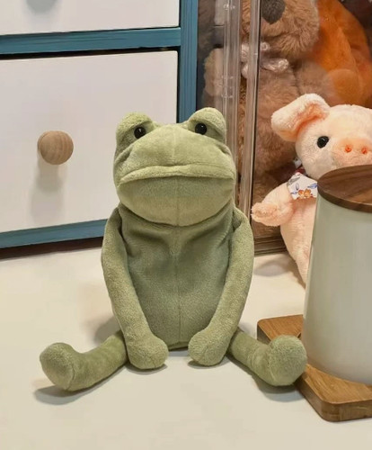 Cute green fergus frog plush - fergus,