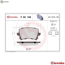 BRAKE PAD SET DISC BRAKE P 85