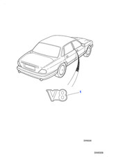 Jaguar Genuine B/C Post Badge