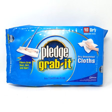 Pledge Grab It Refills 10 Dry Disposable Cloths Dust New Sealed