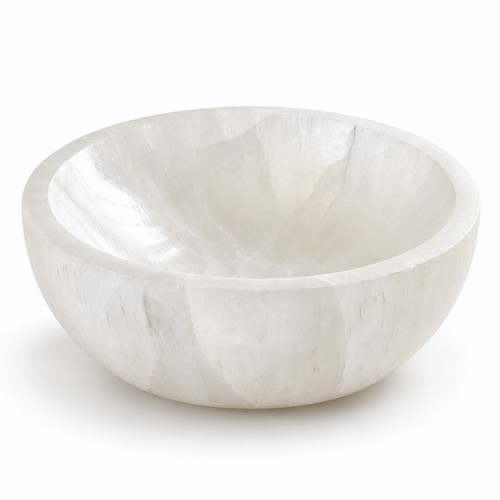 Selenite round bowl - round,