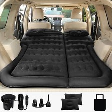 SAYGOGO SUV Air Mattress Camping Bed Cushion Pillow Inflatable Full, Black 