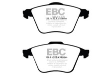 EBC Redstuff Front Brake Pads for Volvo S40 2.5 Turbo T5 (2005 > 12)