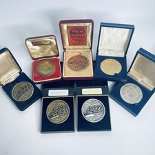 7 Vintage Rowing Sculling Regatta Medals Job Lot Boxed Set Classic Rowing Awards