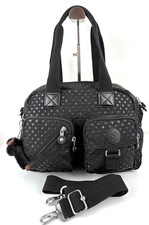 Kipling 'Defea' Large Shoulder/Hand Bag - Spot Embossed Black - Excellent Cond.