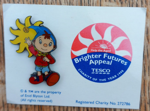 Noddy vintage charity pin - noddy,