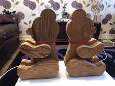 Wooden Teddy Bear Book Ends