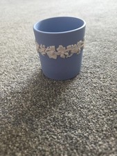 Wedgwood Dancing Hours Blue Jasperware Small Container Trinket Pot