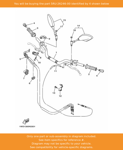 Yamaha end grip - yamaha, grip,