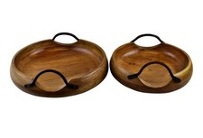 2X  Mango Wood display Bowls