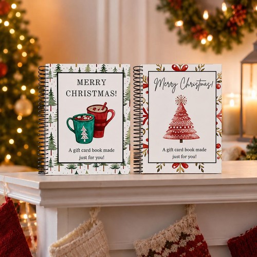 Christmas card gift - card, book