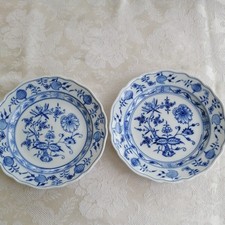 2 x Meissen Blue Onion Design