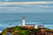 A5 greeting card can be personalised on front A5 Birthday Anglesey South Stack