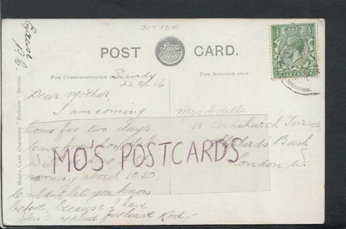 Family history postcard - family,