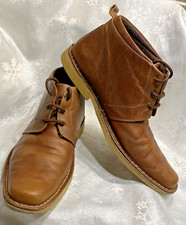 Stylish Cotton Traders Mens Rich Brown Leather Lace-up Desert Boots UK11 EU45