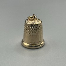 9ct Gold thimble Charm /