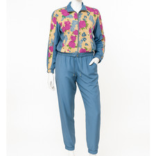 90s Vintage Silk Track Suit
