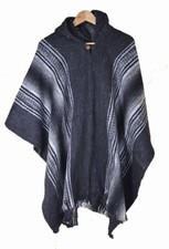 South American 100% Wool Alpaca hand made  poncho Men's women's ponchos