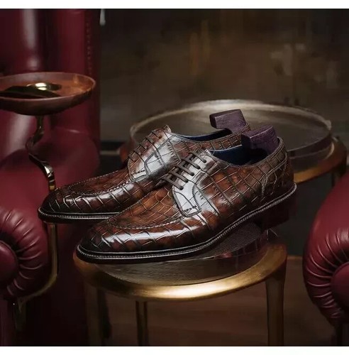 Handmade men brown crocodile - men,