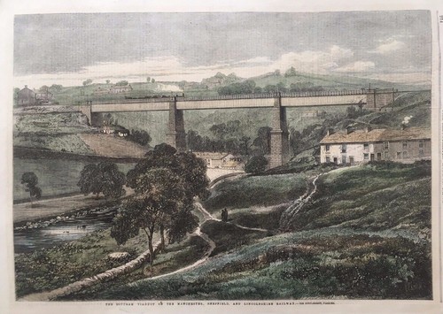 1861 antique print mottram - 1861,