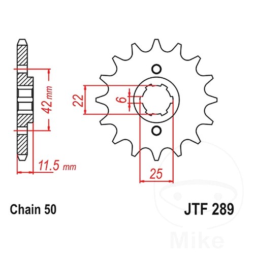 Front sprocket 530 p - t,