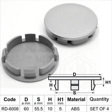 Wheel center caps centre universal alloy rim plastic 4x hub cap 55.5 mm - 60 mm