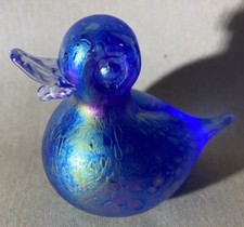 Heron Glass Iridescent Art Glass Duck Ornament
