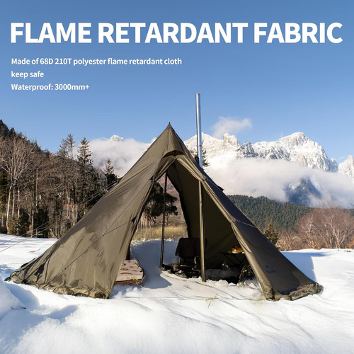 Ranch fire teepee tent - fire, cold