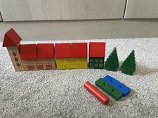 Wooden Buildings, Trees And Blocks Bundle