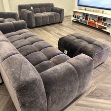 ALUXO® Harlem 1/2/3/4 Seater Sofa Arm Chair Chocolate Velvet Boucle Group Range