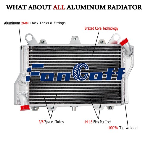 Row aluminum radiator - radiator, fits