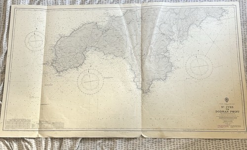 Vintage admiralty sea chart - vintage,
