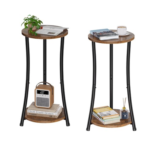 Round side table - round, tiers
