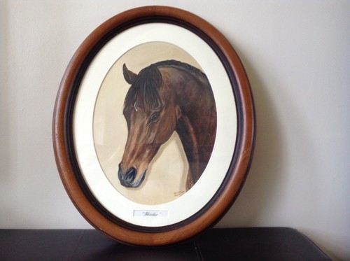 Race horse oil - painting, by