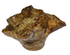 Rare Ruffled Rim Pottery Clay
