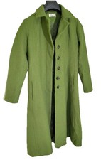 Vintage TOAST  Pea Green Wool Coat Size 10