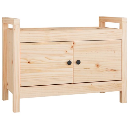 Solid wood pine hall bench - wood,
