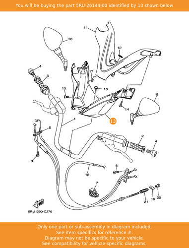 Yamaha cover handlebar lower - cover,,