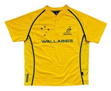 Wallabies Authentic Rugby Gear Training Yellow Shirt Jersey Mens Size XL