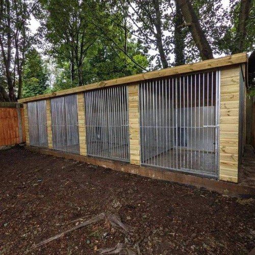 Four bay dog kennel - 12,