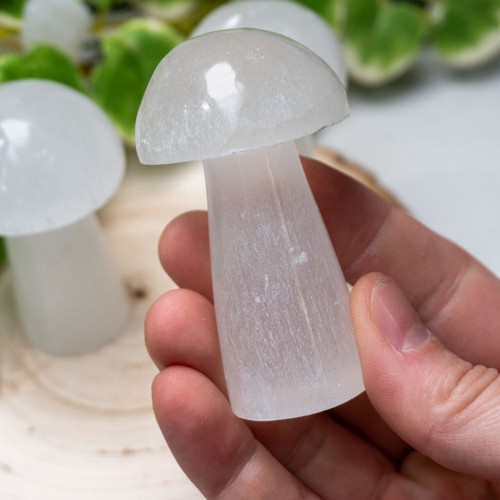 10cm selenite crystal mushroom - 10cm,