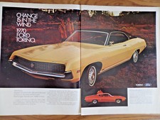 1970 Ford Torino Brougham & GT Ad  Change is in the Wind