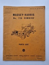 MASSEY HARRIS 726 COMBINE PARTS CATALOGUE