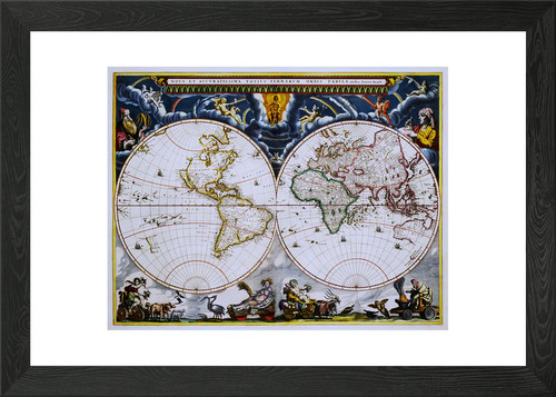 Old map the - the, world